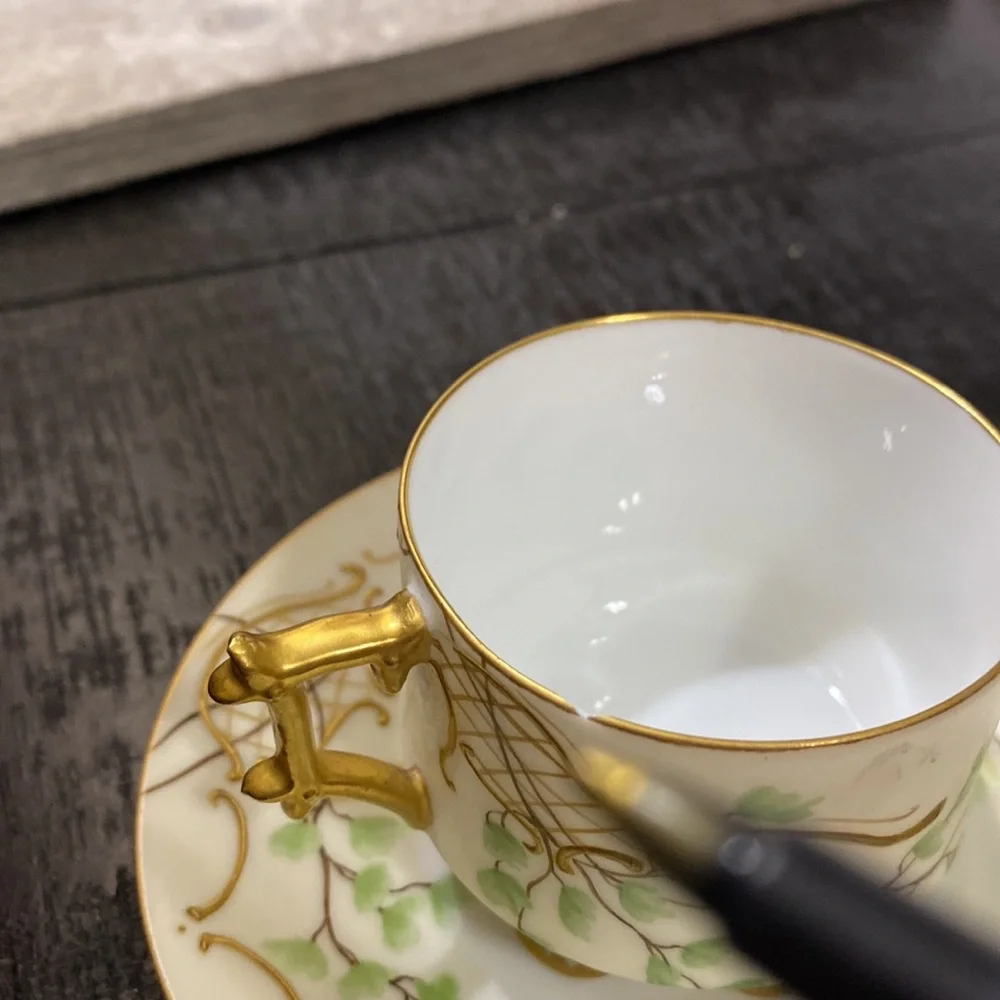 Antique Hand Painted Tea Cup & Saucer Set!